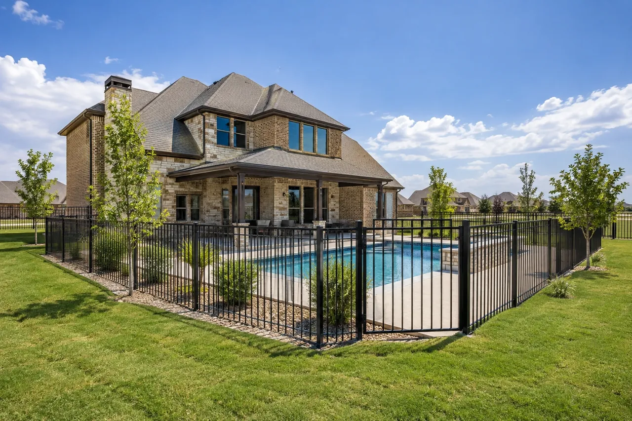 Iron pool barrier fence, which always needs a permit in Amarillo